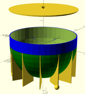 A CAD design showing the EcoPot.